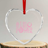 Girl Power Tennis Gift Heart Crystal Glass Ornament Feminist Sports Gift - Wonder Print Shop