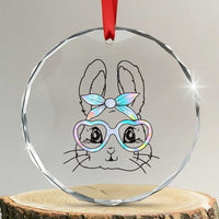 Girls Easter Bunny Crystal Glass Ornament Rabbit Face Tie Dye Glasses Happy Easter Day - Wonder Print Shop