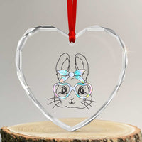 Girls Easter Bunny Heart Crystal Glass Ornament Rabbit Face Tie Dye Glasses Happy Easter Day - Wonder Print Shop