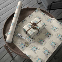 Girls Easter Bunny Wrapping Paper Roll Rabbit Face Tie Dye Glasses Happy Easter Day - Wonder Print Shop