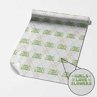 Girls Love Flowers Weed Cannabis Wrapping Paper Roll Funny Marijuana 420 Gift