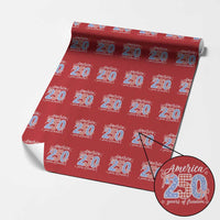 Girly America 250 Years Of Freedom Wrapping Paper Roll 4th of July Coquette Bow