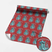 Give Ovarian Cancer The Boot Wrapping Paper Roll Cowgirl Cancer Awareness Teal Ribbon