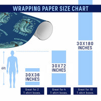 Give Ovarian Cancer The Boot Wrapping Paper Roll Cowgirl Cancer Awareness Teal Ribbon