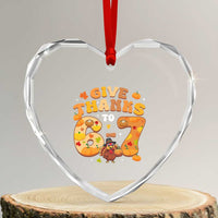 Give Thanks To 67 Heart Crystal Glass Ornament Funny Brainrot Six Seven Meme Thanksgiving Gift - Wonder Print Shop