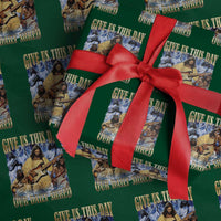 Give Us This Day Our Daily Shred Funny Christian Jesus Rock Wrapping Paper Roll Faith Humor Music Lover Inspired Gift