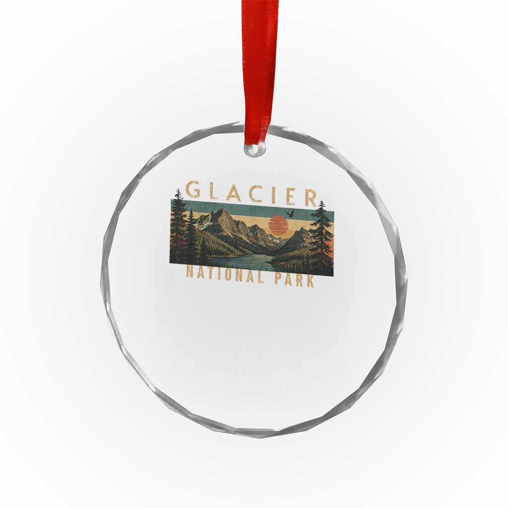 Glacier National Park Crystal Glass Ornament Montana Wildlife Nature Lover