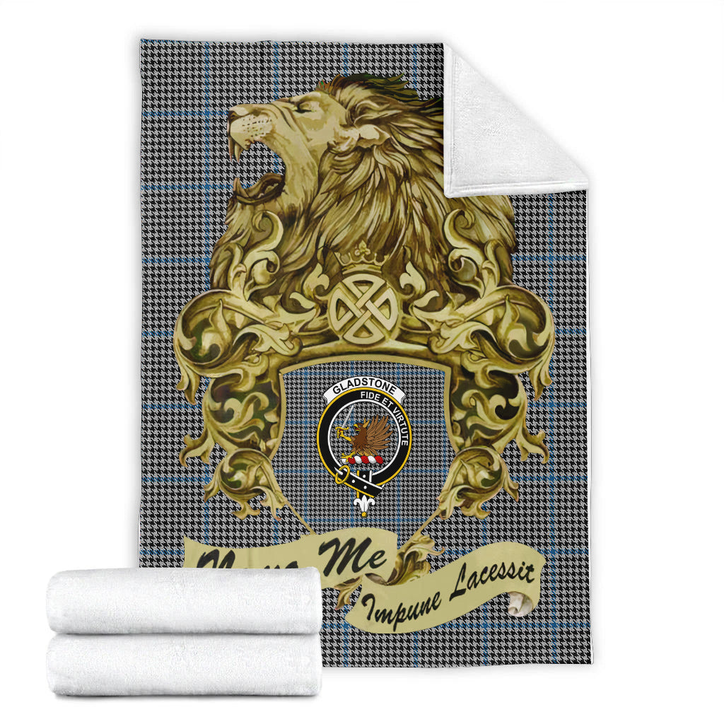 gladstone-tartan-premium-blanket-motto-nemo-me-impune-lacessit-with-vintage-lion-family-crest-tartan-plaid-blanket-vintage-style