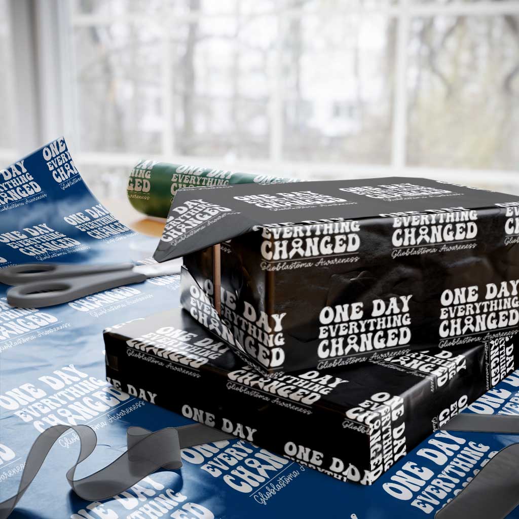 Glioblastoma Awareness Wrapping Paper Roll Fight Brain Tumor Cure Groovy