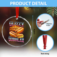 Glizzy Gobbler Crystal Glass Ornament Vintage Hot Dog Meme Funny Foodie Gen Z - Wonder Print Shop