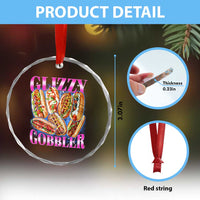 Glizzy Gobbler Hot Dog Meme Crystal Glass Ornament Meme Hilarious Hotdog Glizzy Lovers - Wonder Print Shop