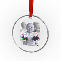 Gloving Niche 67 Ai Baby Meme Crystal Glass Ornament Six Seven Hand Funny Laughing Baby