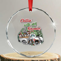 Gnome Christmas Crystal Glass Ornament Chillin With My Gnomies Xmas Truck - Wonder Print Shop