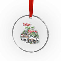 Gnome Christmas Crystal Glass Ornament Chillin With My Gnomies Xmas Truck - Wonder Print Shop