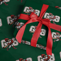Go Cardinal Playing Baseball Graphic Wrapping Paper Roll for Sports Fan