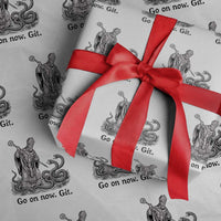 Go On Now Git Funny Saint Patrick Banishing Snakes Wrapping Paper Roll Irish History Humor St Patricks Day