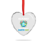 Go Planet It's Your Earth Day Heart Crystal Glass Ornament Funny Sarcastic Nature Lover