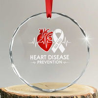 Go Red Heart Disease Prevention Crystal Glass Ornament Heartbeat CHD Wear Red February Month