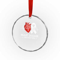 Go Red Heart Disease Prevention Crystal Glass Ornament Heartbeat CHD Wear Red February Month