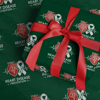 Go Red Heart Disease Prevention Wrapping Paper Roll Heartbeat CHD Wear Red February Month