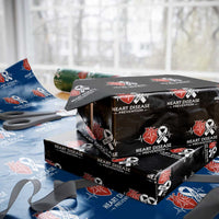 Go Red Heart Disease Prevention Wrapping Paper Roll Heartbeat CHD Wear Red February Month