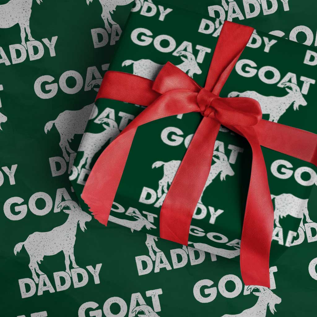 Goat Daddy Wrapping Paper Roll Funny Fathers Day Presents For Goat Dad