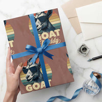 Goat Daddy Wrapping Paper Roll Funny Goat Father Retro Vintage
