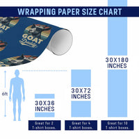 Goat Daddy Wrapping Paper Roll Funny Goat Father Retro Vintage