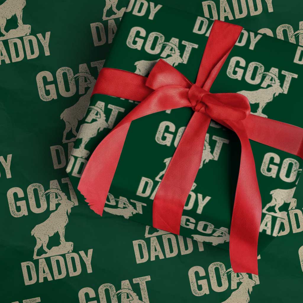 Goat Daddy Wrapping Paper Roll Funny Goat Father Vintage