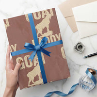 Goat Daddy Wrapping Paper Roll Funny Goat Father Vintage
