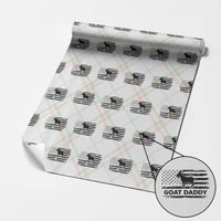 Goat Daddy Wrapping Paper Roll Funny Fathers Day Presents For Goat Dad US Flag