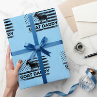 Goat Daddy Wrapping Paper Roll Funny Fathers Day Presents For Goat Dad US Flag