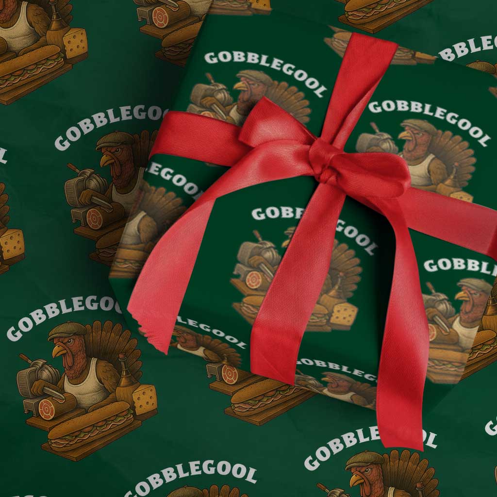 Gobblegool Funny Thanksgiving Wrapping Paper Roll Italian Turkey Deli Humor Sub Sandwich - Wonder Print Shop