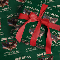 God Bless America 250th Anniversary Wrapping Paper Roll 250 Years USA 4th Of July