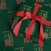 God Bless America Wrapping Paper Roll American Flag 4th Of July Patriotic Christian - Wonder Print Shop