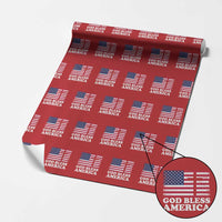 God Bless America Wrapping Paper Roll Cross USA Flag Patriotic 4th of July Christian - Wonder Print Shop