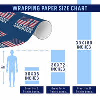 God Bless America Wrapping Paper Roll Cross USA Flag Patriotic 4th of July Christian - Wonder Print Shop