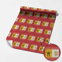 God Bless Pope Leo XIV Wrapping Paper Roll 267th Pope Vatican Flag - Wonder Print Shop