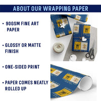 God Bless Pope Leo XIV Wrapping Paper Roll 267th Pope Vatican Flag - Wonder Print Shop