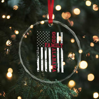 God Family Alabama Crystal Glass Ornament AL Game Day Christian American Flag