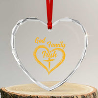 God Family Irish Heart Crystal Glass Ornament Vintage Cross In Heart Christian Notre Dame Game Day - Wonder Print Shop