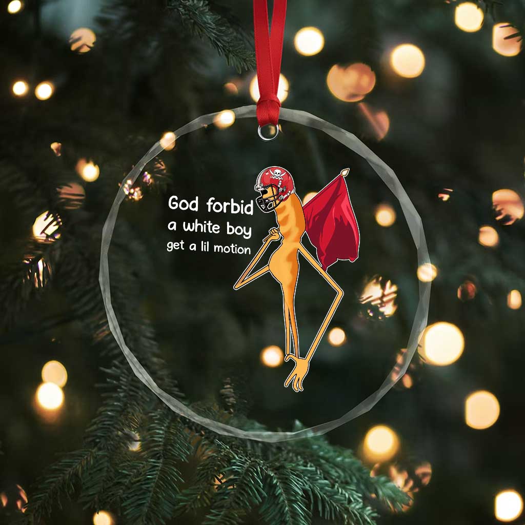 God Forbid A White Boy Get A Lil Motion Crystal Glass Ornament Marcus The Worm Robert Meme Cosplay - Wonder Print Shop