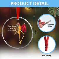 God Forbid A White Boy Get A Lil Motion Crystal Glass Ornament Marcus The Worm Robert Meme Cosplay - Wonder Print Shop