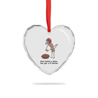 God Forbid a White Boy Get a Lil Motion Heart Crystal Glass Ornament Marcus The Worm Robert Meme Funny Internet Quote - Wonder Print Shop