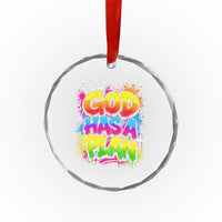 God Has A Plan Crystal Glass Ornament Graffiti Rap Christian Faith Graphic