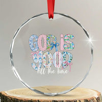 God Is Good All The Time Coquette Christian Faith Crystal Glass Ornament Floral Patchwork Aesthetic Bow Cute Religious Gift