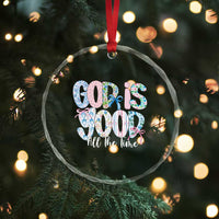 God Is Good All The Time Coquette Christian Faith Crystal Glass Ornament Floral Patchwork Aesthetic Bow Cute Religious Gift