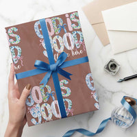 God Is Good All The Time Coquette Christian Faith Wrapping Paper Roll Floral Patchwork Aesthetic Bow Cute Religious Gift