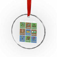 God Says I Am Pixel Art Graphic Crystal Glass Ornament Christian Affirmation Gamer Bible Verses - Wonder Print Shop