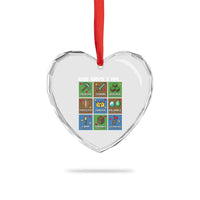 God Says I Am Pixel Art Graphic Heart Crystal Glass Ornament Christian Affirmation Gamer Bible Verses - Wonder Print Shop